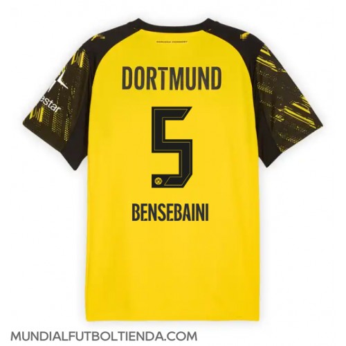 Camiseta Borussia Dortmund Ramy Bensebaini #5 Primera Equipación Replica 2025-26 mangas cortas
